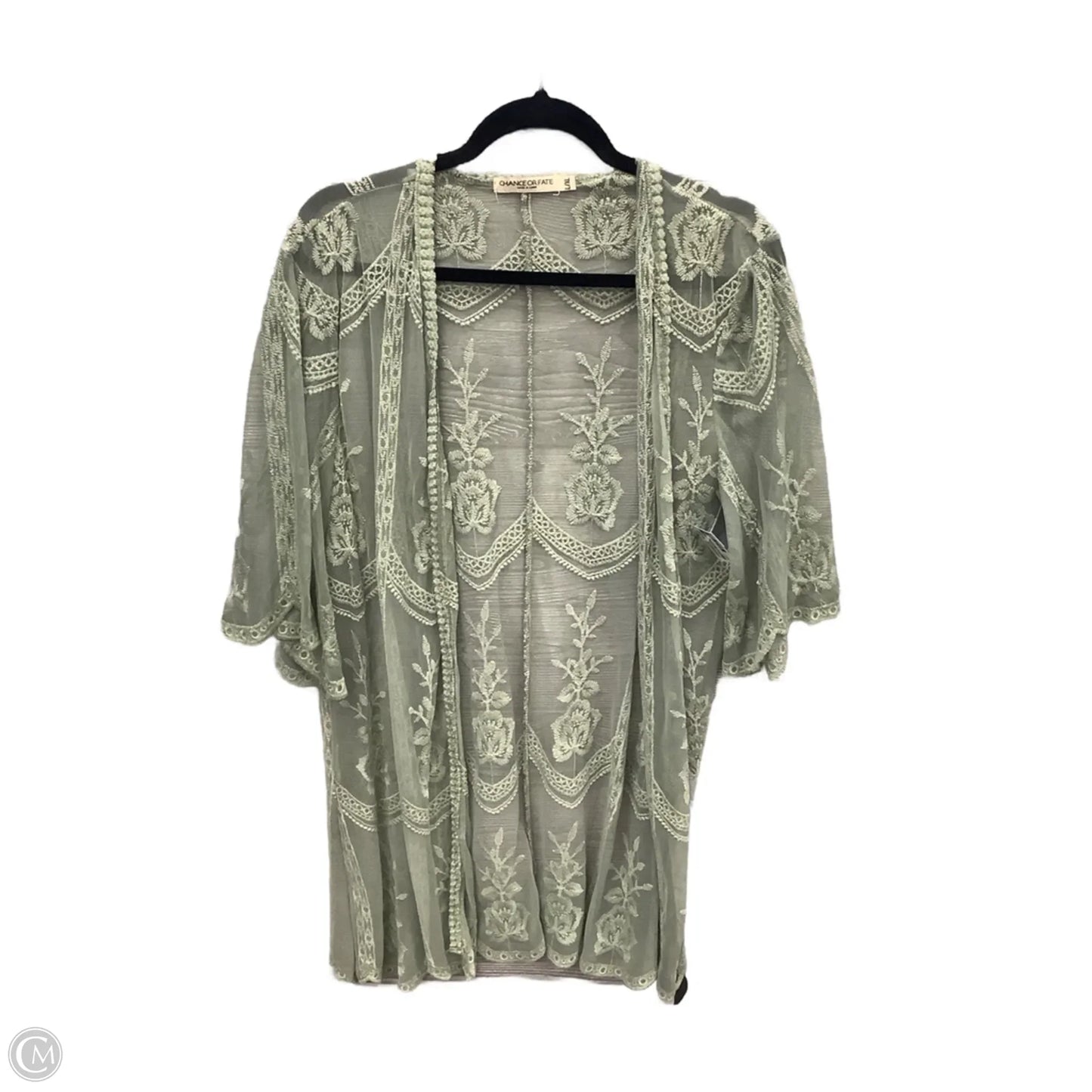 Kimono By Clothes Mentor In Green, Size: L