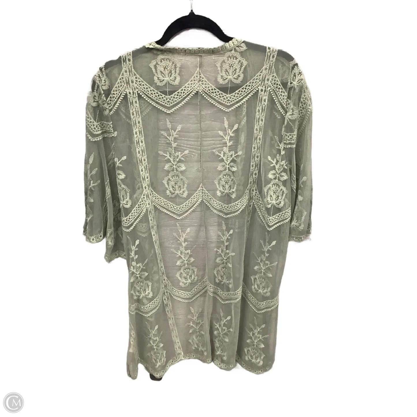 Kimono By Clothes Mentor In Green, Size: L