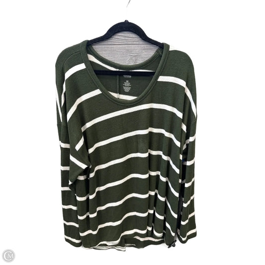 Top Long Sleeve By Sonoma In Striped Pattern, Size: 1x