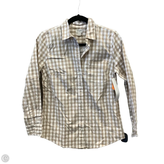 Top Long Sleeve By J. Crew In Plaid Pattern, Size: Sp