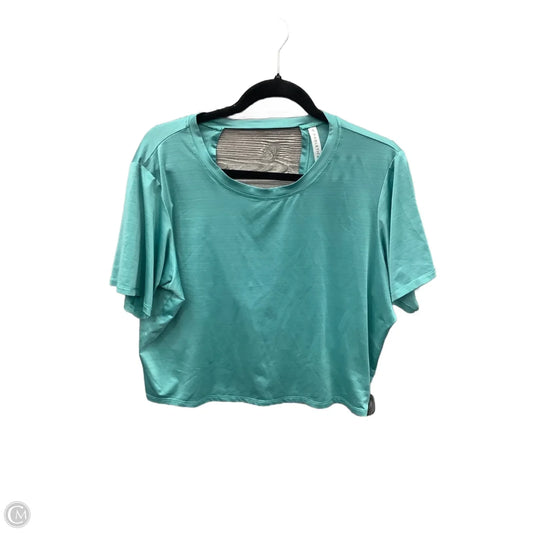 Athletic Top Short Sleeve By Fabletics In Blue, Size: L