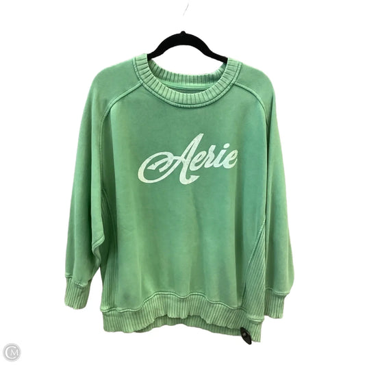 Sweatshirt Crewneck By Aerie In Green, Size: M
