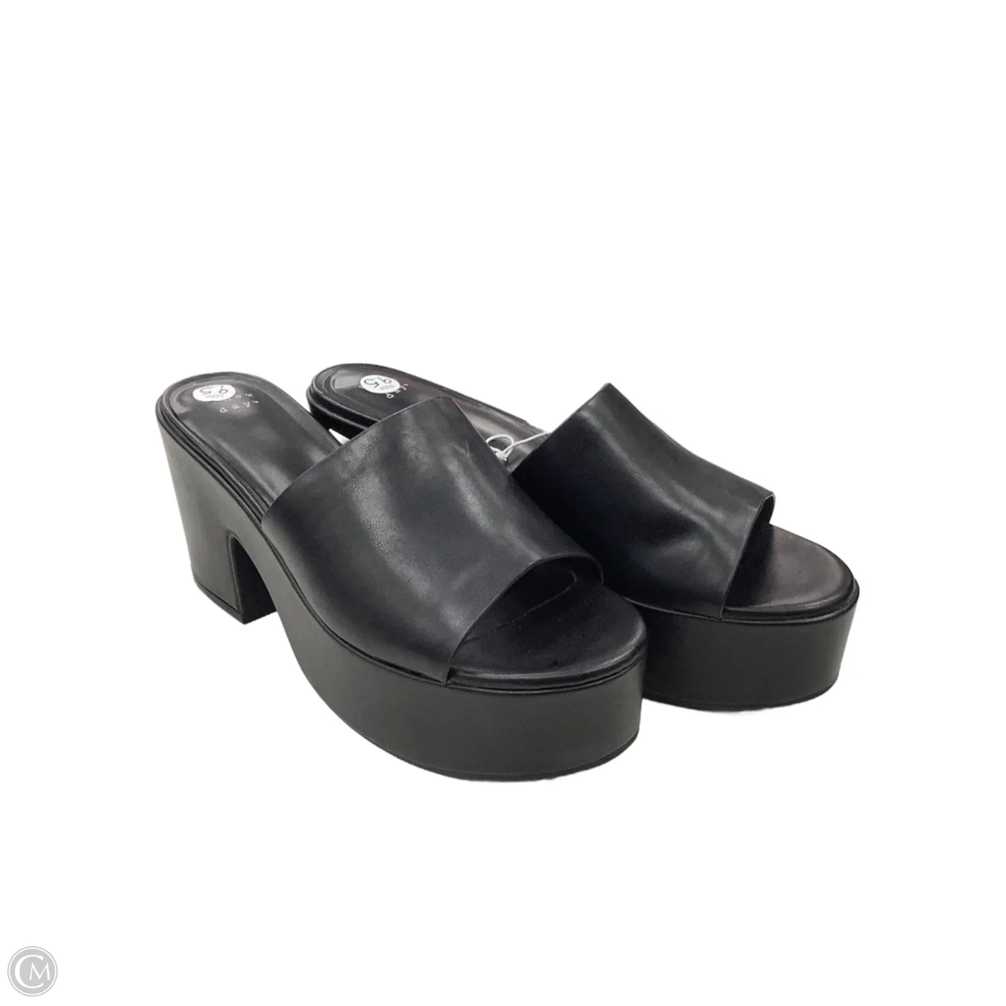 Sandals Heels Platform By A New Day In Black, Size: 9.5