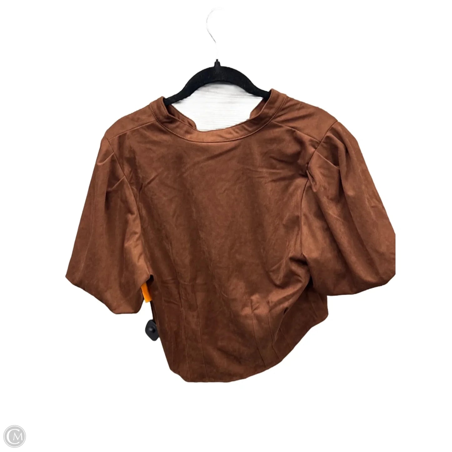 Top Short Sleeve By Bagatelle In Brown, Size: Xl