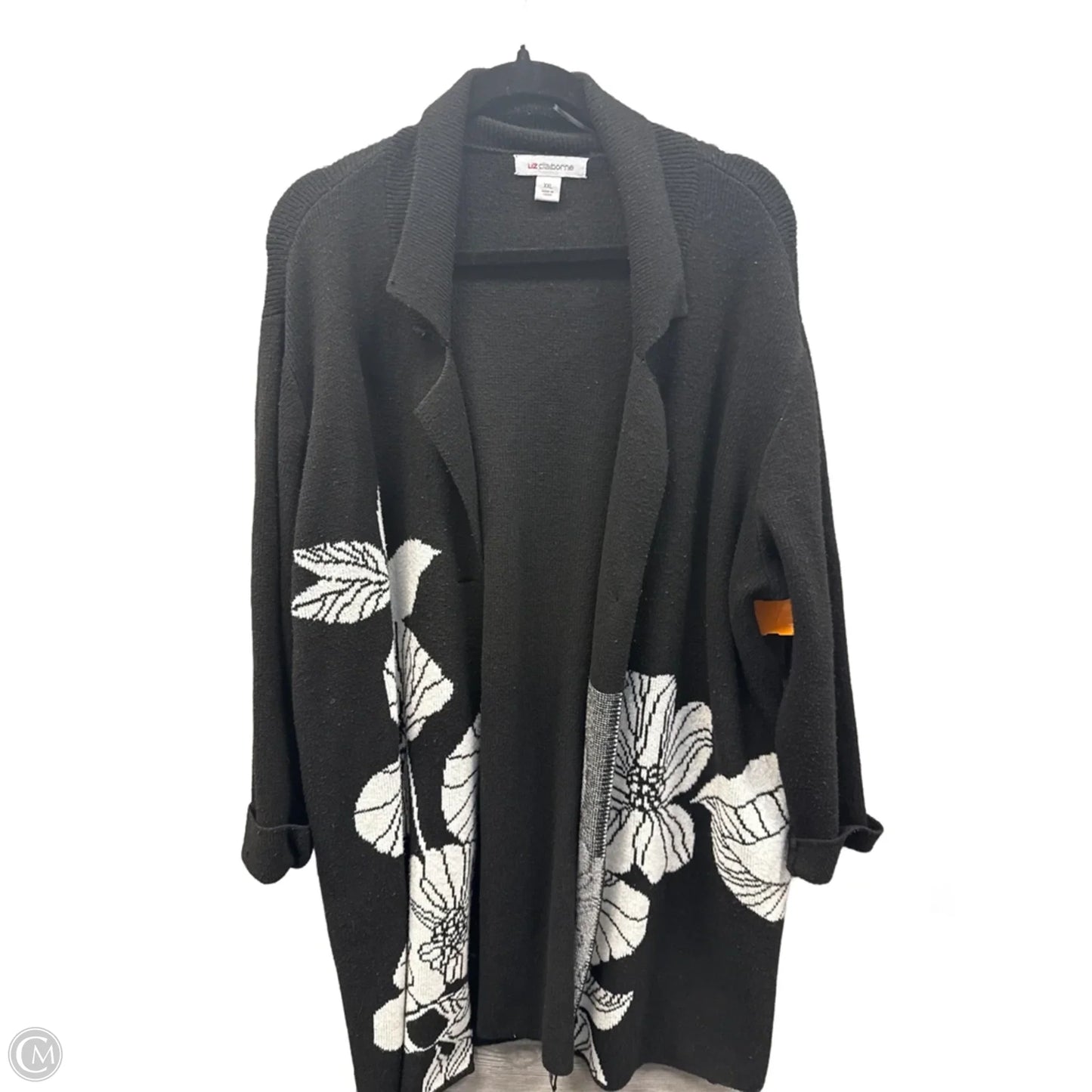 Sweater Cardigan By Liz Claiborne In Black, Size: Xxl