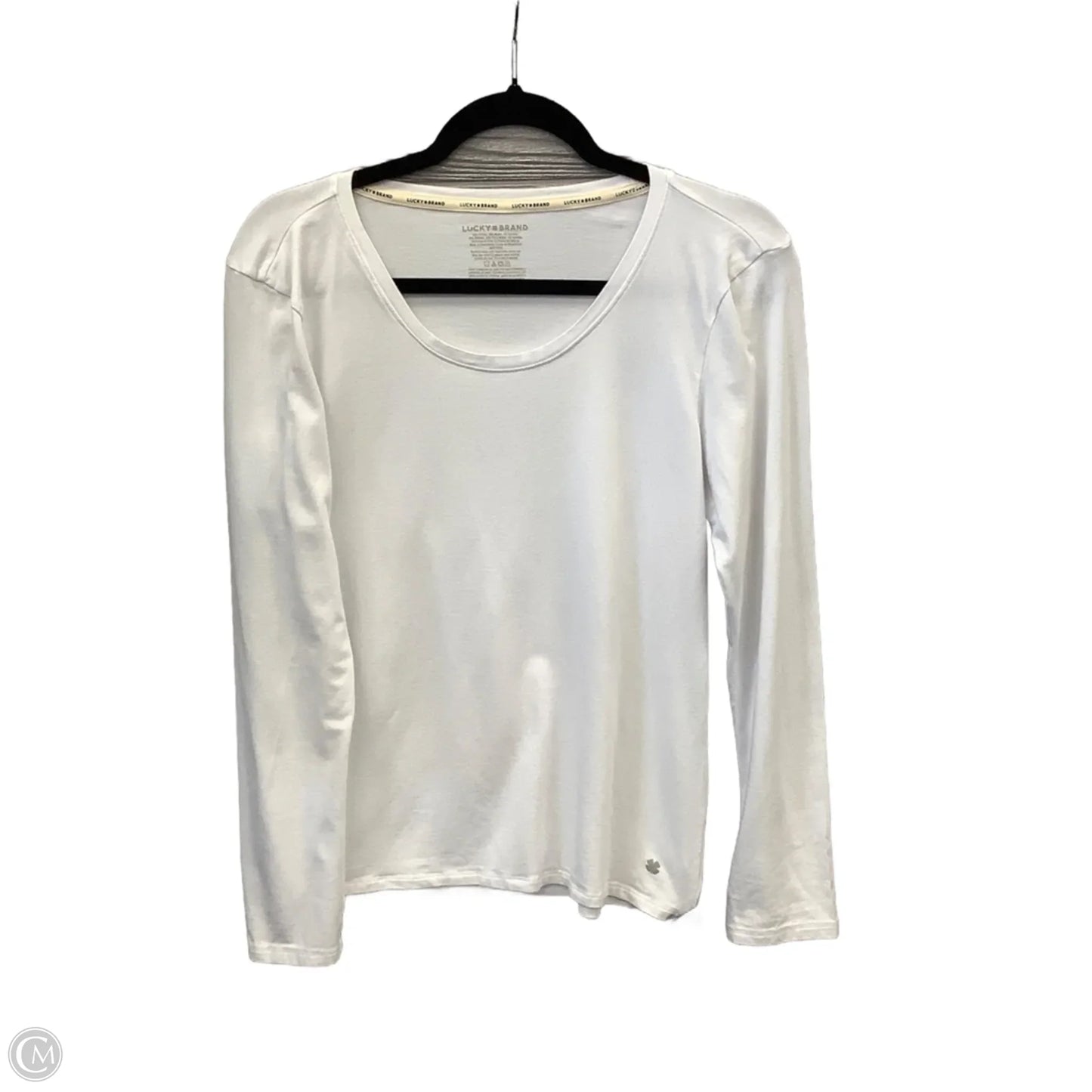 Top Long Sleeve By Lucky Brand In White, Size: Xl