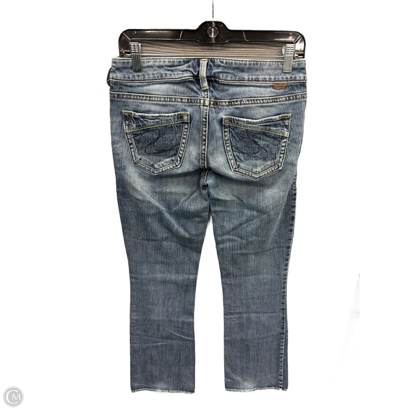 Jeans Boot Cut By Silver In Blue Denim, Size: 4