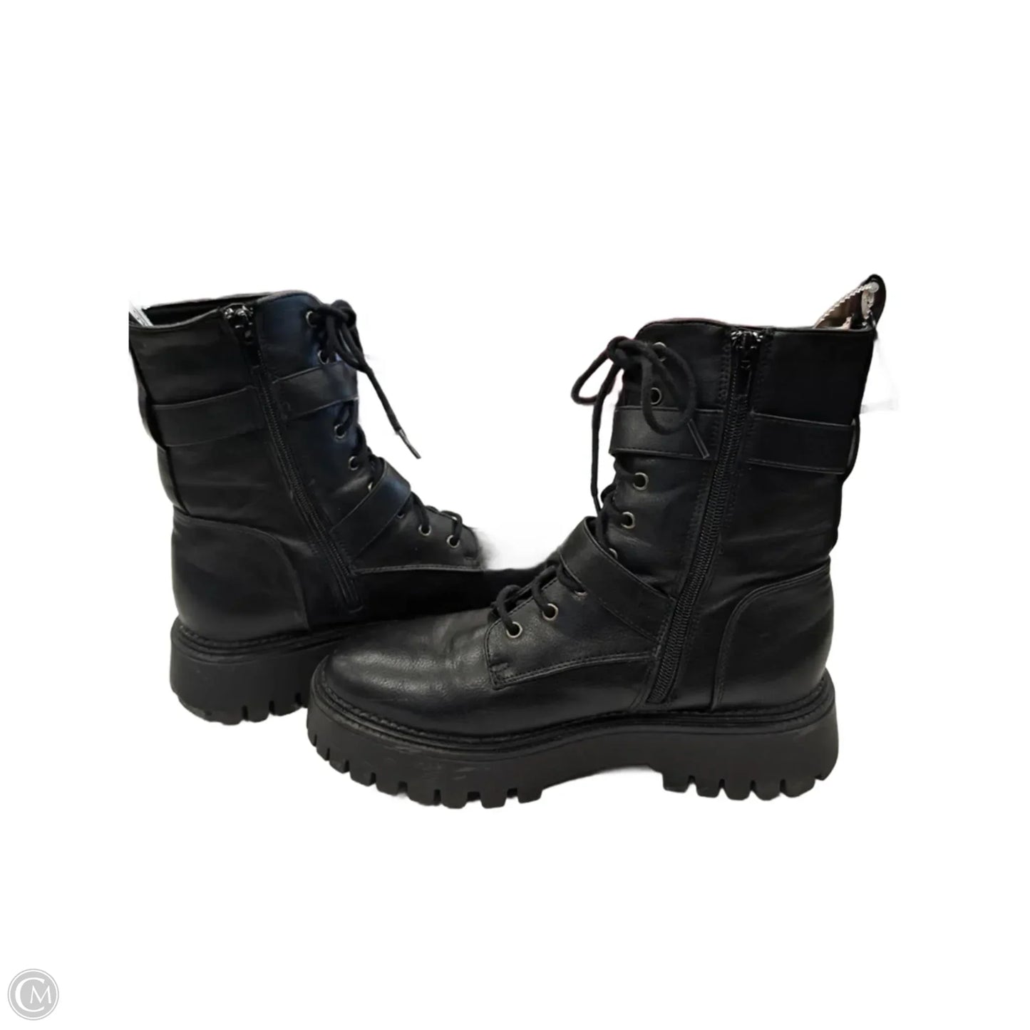 Boots Combat By Sincerely Jules In Black, Size: 7.5