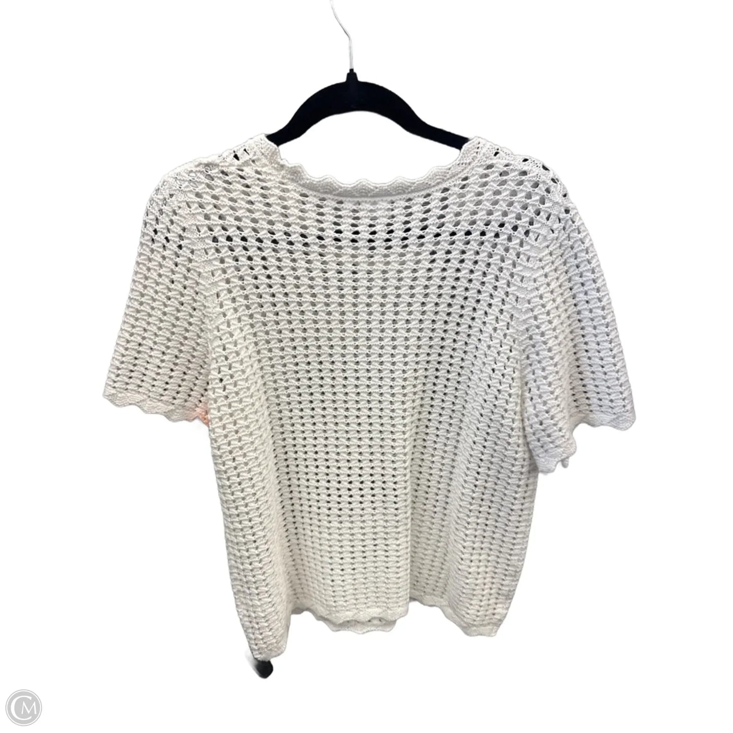 Top Short Sleeve By Gap In White, Size: L