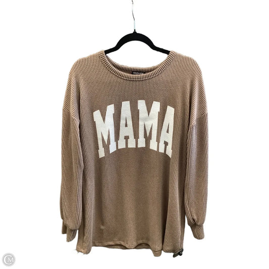 Top Long Sleeve By Heimish Usa In Brown, Size: M