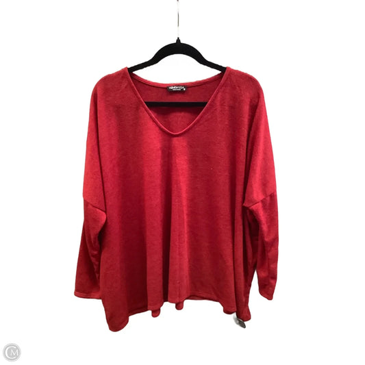 Top Long Sleeve By Heimish Usa In Red, Size: M