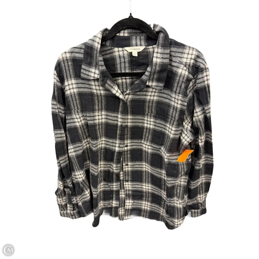 Top Long Sleeve By Lucky Brand In Plaid Pattern, Size: L