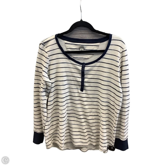 Top Long Sleeve By L.l. Bean In Striped Pattern, Size: Xl