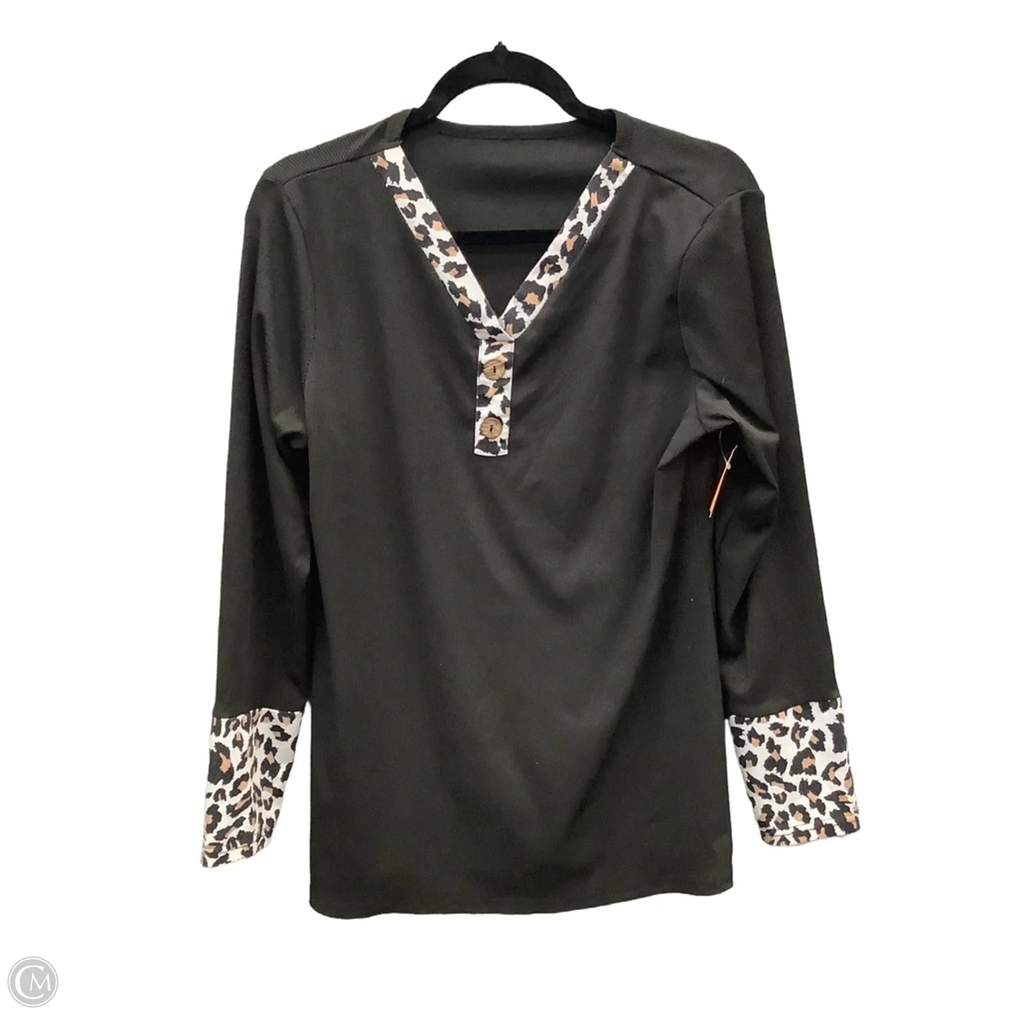 Top Long Sleeve By Cmf In Black, Size: L