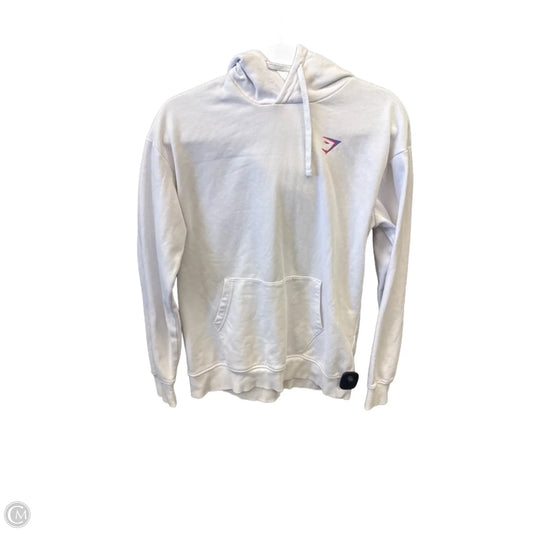 Athletic Sweatshirt Hoodie By Gym Shark In White, Size: Xs