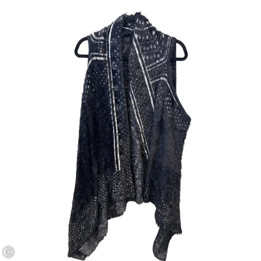 Vest Sweater By Clothes Mentor In Black, Size: 1x