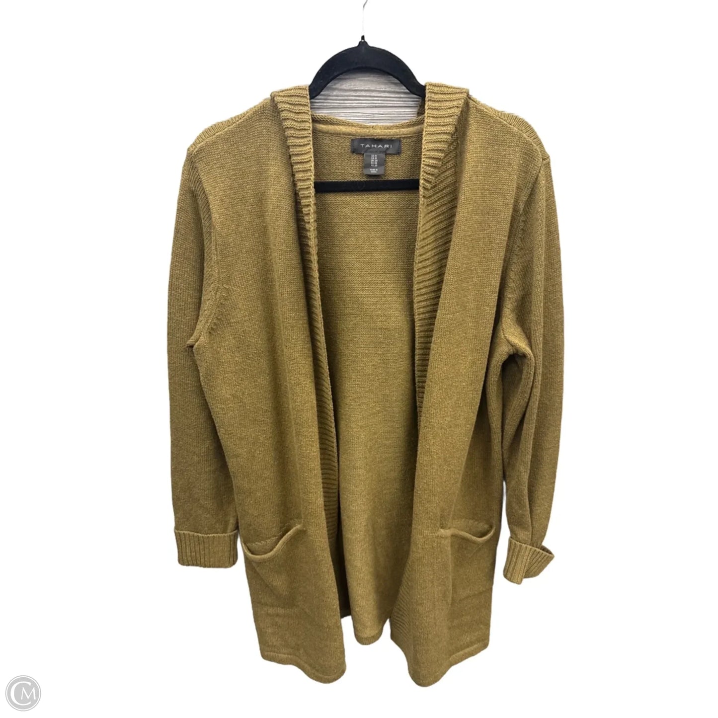 Sweater Cardigan By Tahari In Green, Size: 1x