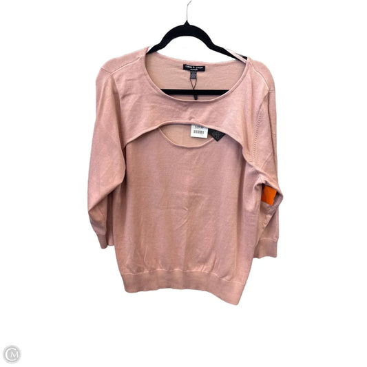 Top 3/4 Sleeve By Cable And Gauge In Pink, Size: 1x