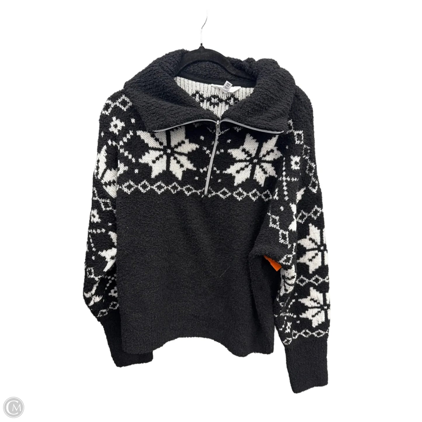 Sweatshirt Collar By Time And Tru In Black, Size: Xxl