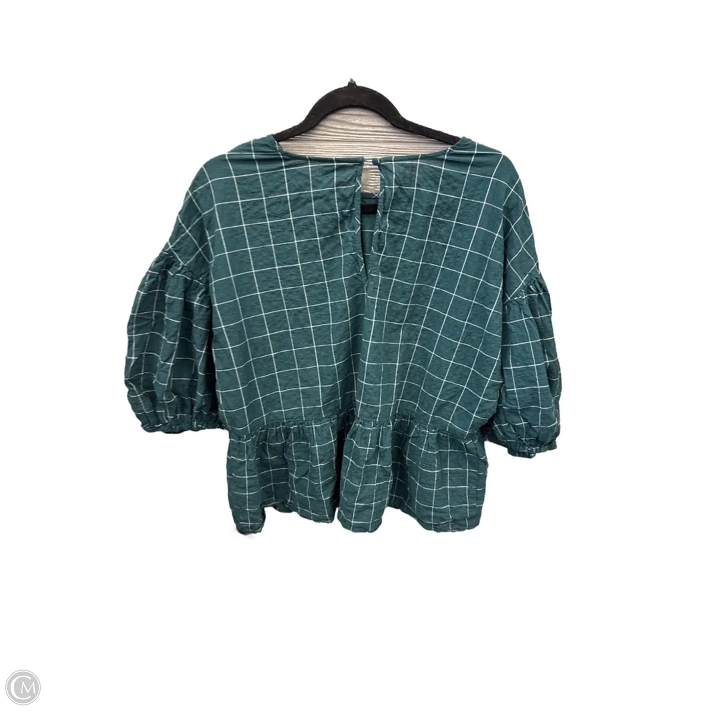 Top Short Sleeve By A New Day In Plaid Pattern, Size: L