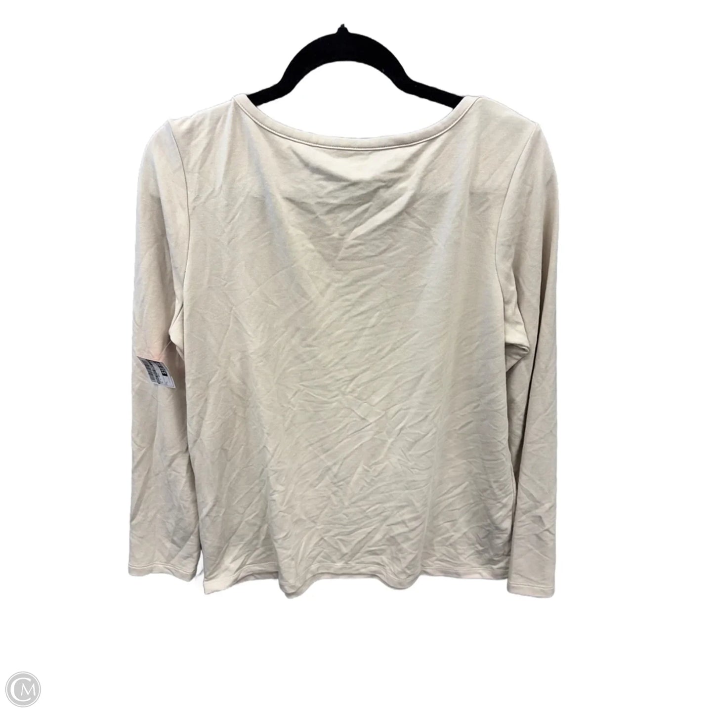 Top Long Sleeve Basic By Banana Republic In Tan, Size: L