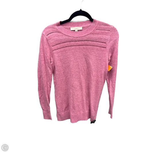 Top Long Sleeve By Loft In Pink, Size: Xs