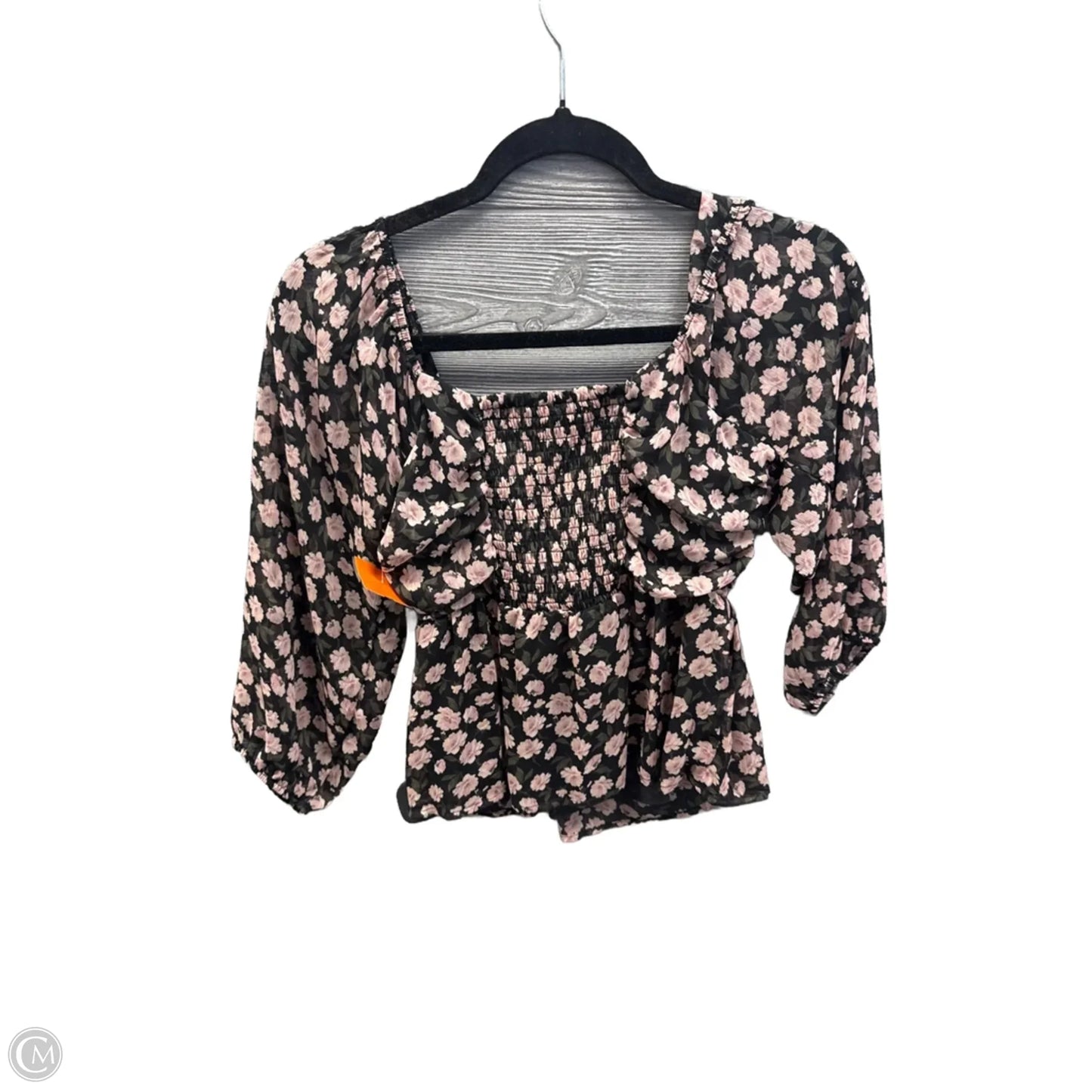 Top Long Sleeve By American Eagle In Floral Print, Size: S