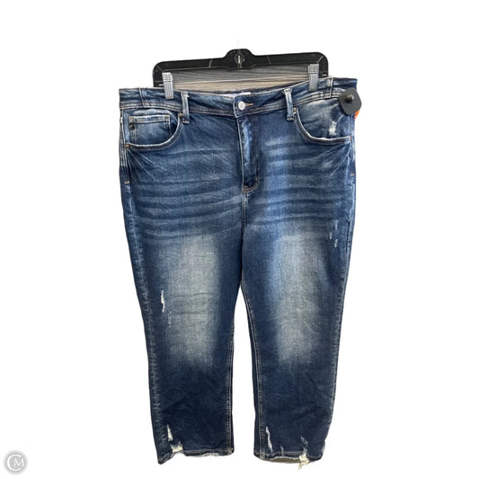 Jeans Straight By Kancan In Blue Denim, Size: 14