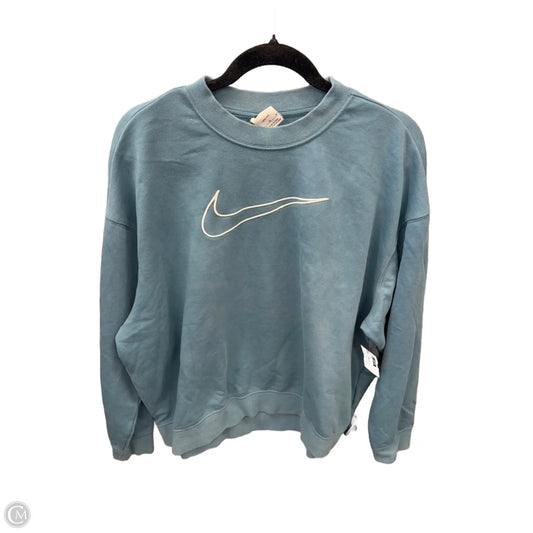 Sweatshirt Crewneck By Nike Apparel In Blue, Size: M
