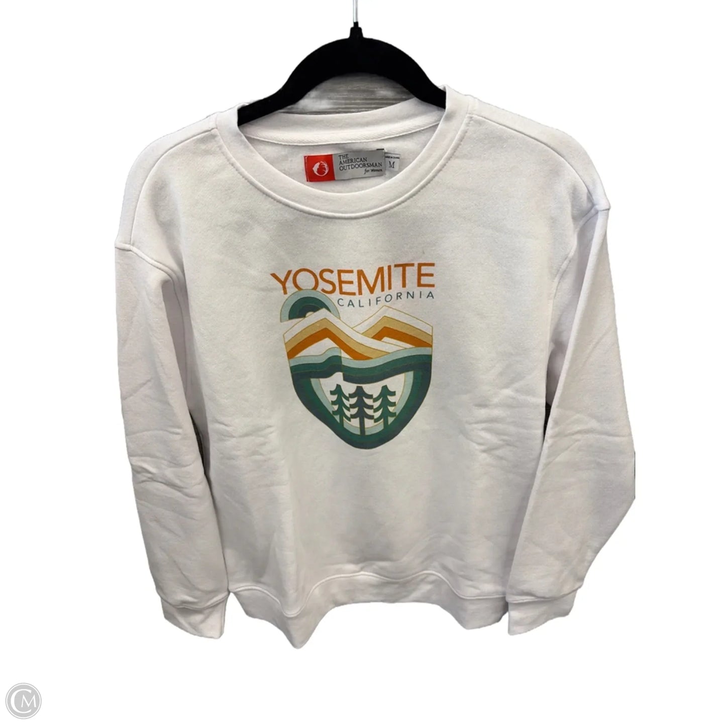 Sweatshirt Crewneck By Clothes Mentor In White, Size: M