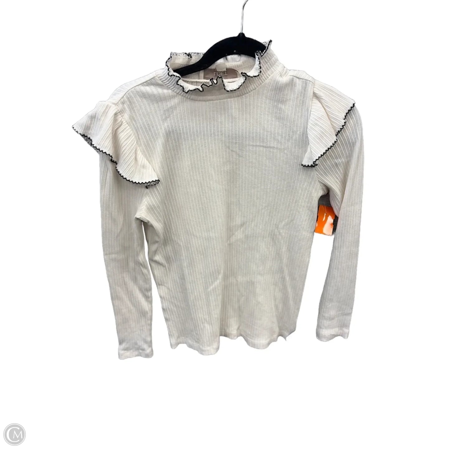 Top Long Sleeve By Loft In White, Size: M