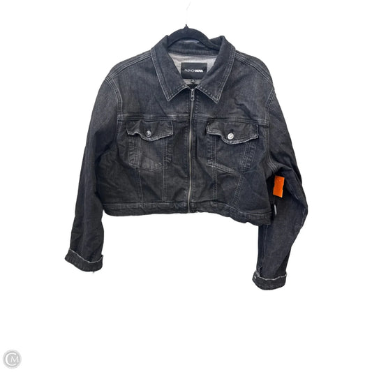 Jacket Denim By Fashion Nova In Black Denim, Size: 2x