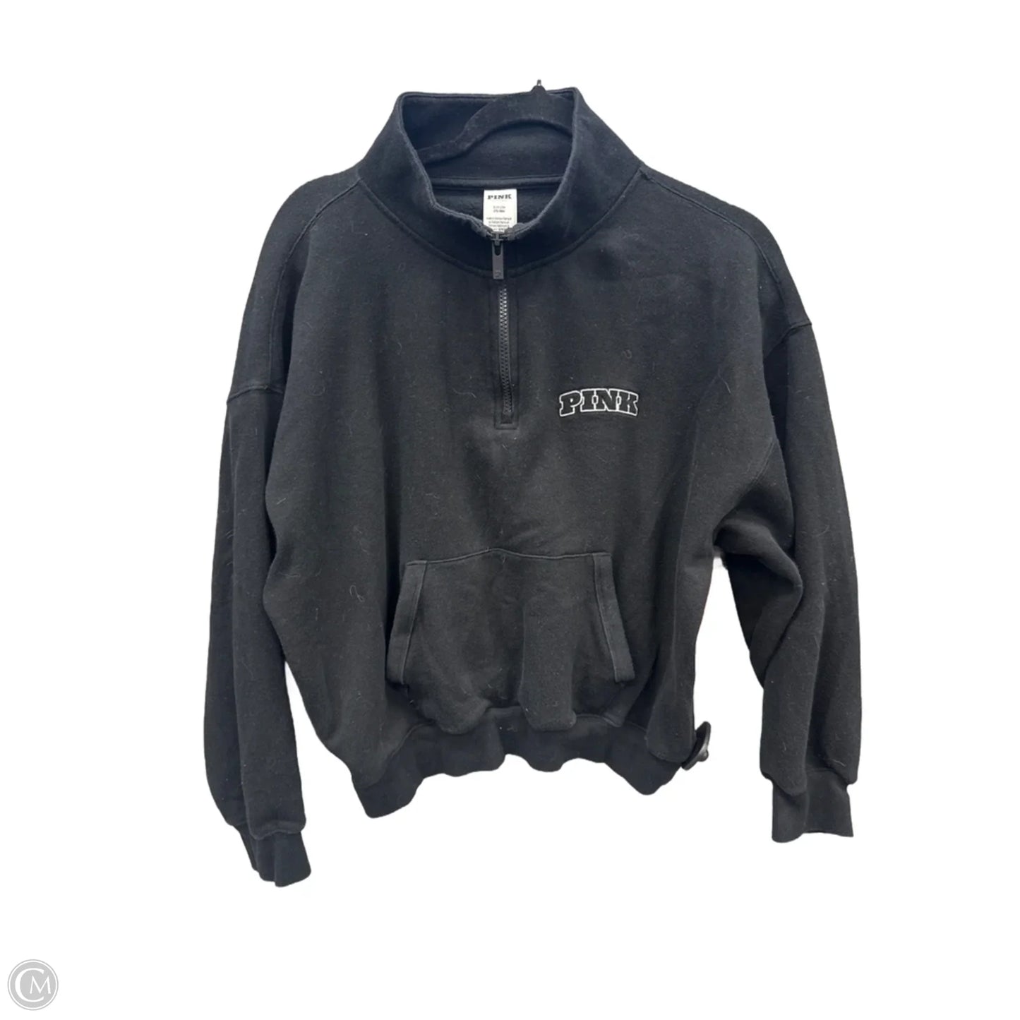 Sweatshirt Collar By Pink In Black, Size: S