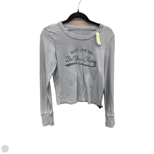 Top Long Sleeve Basic By Aerie In Blue, Size: M