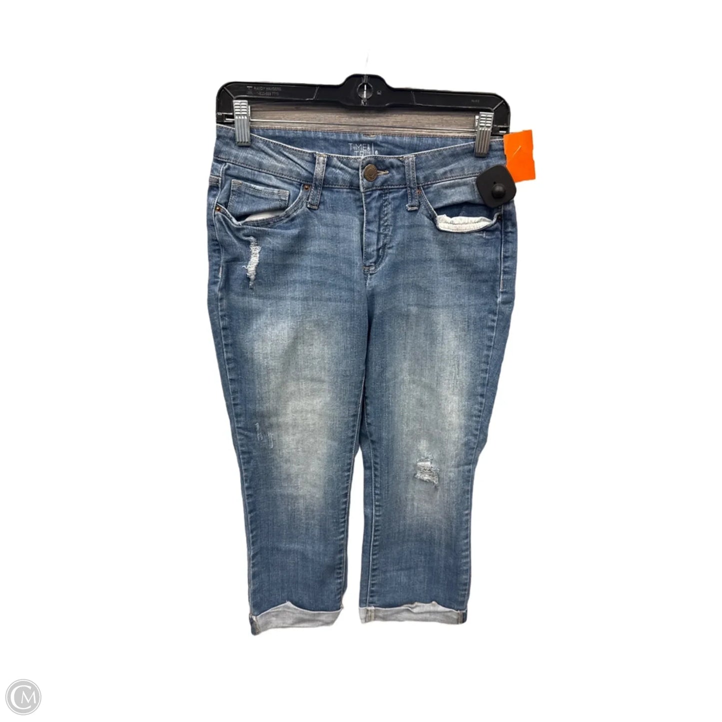 Capris By Time And Tru In Blue Denim, Size: 6