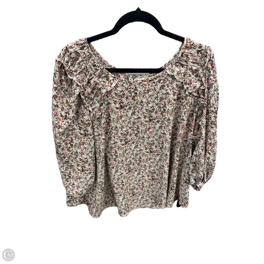 Top Long Sleeve By Max Studio In Floral Print, Size: 2x