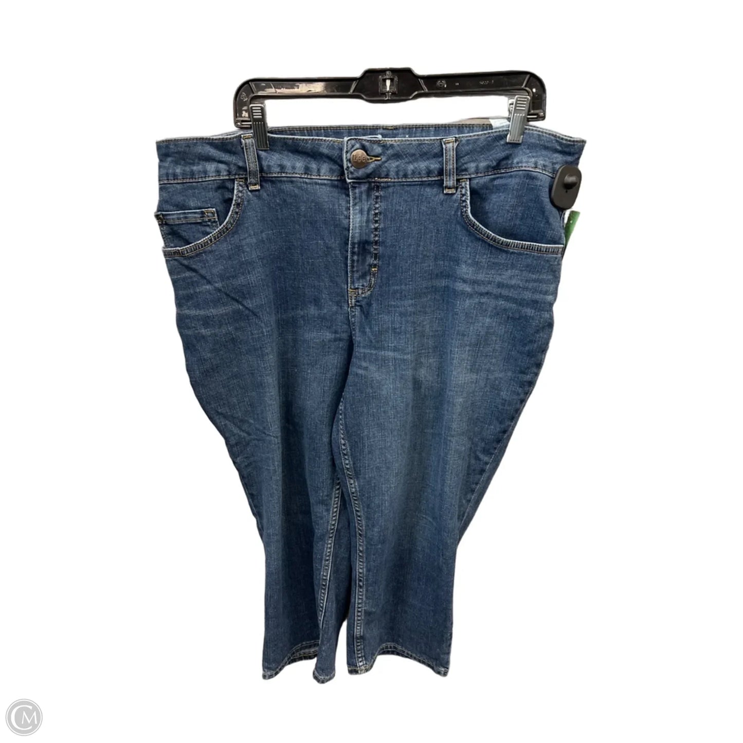 Capris By Lee In Blue Denim, Size: 18