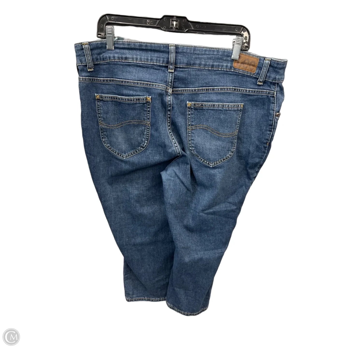 Capris By Lee In Blue Denim, Size: 18
