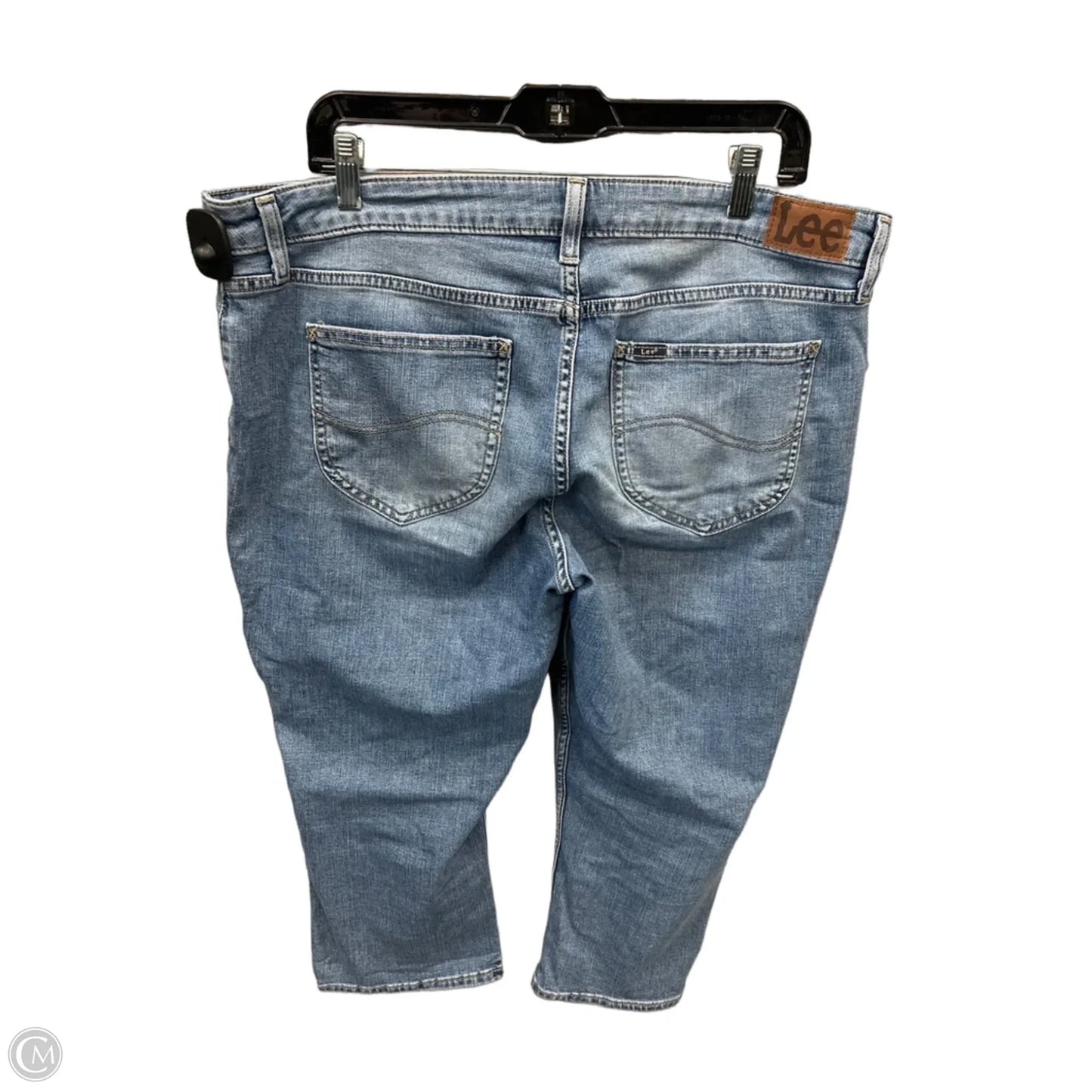 Capris By Lee In Blue Denim, Size: 18