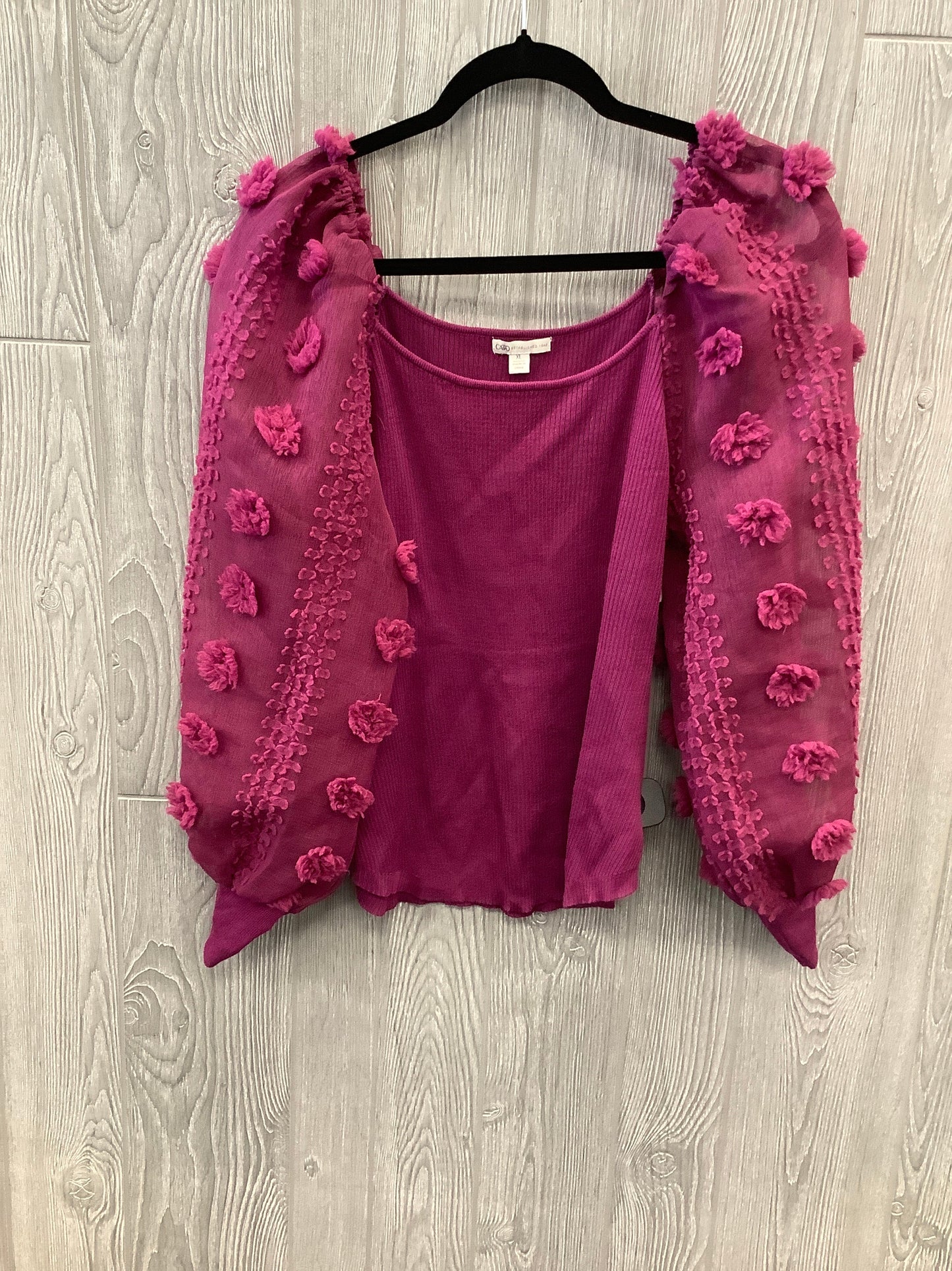 Purple Top Long Sleeve Cato, Size Xl