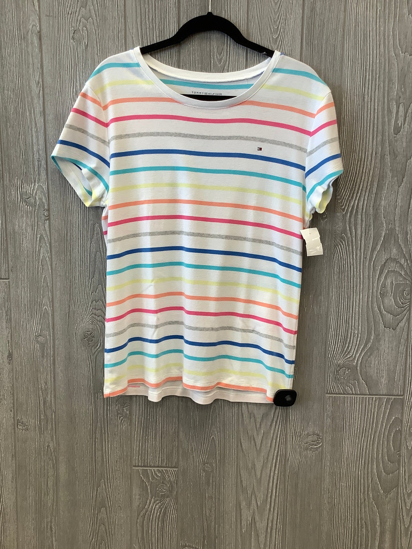 Striped Pattern Top Short Sleeve Tommy Hilfiger, Size Xl