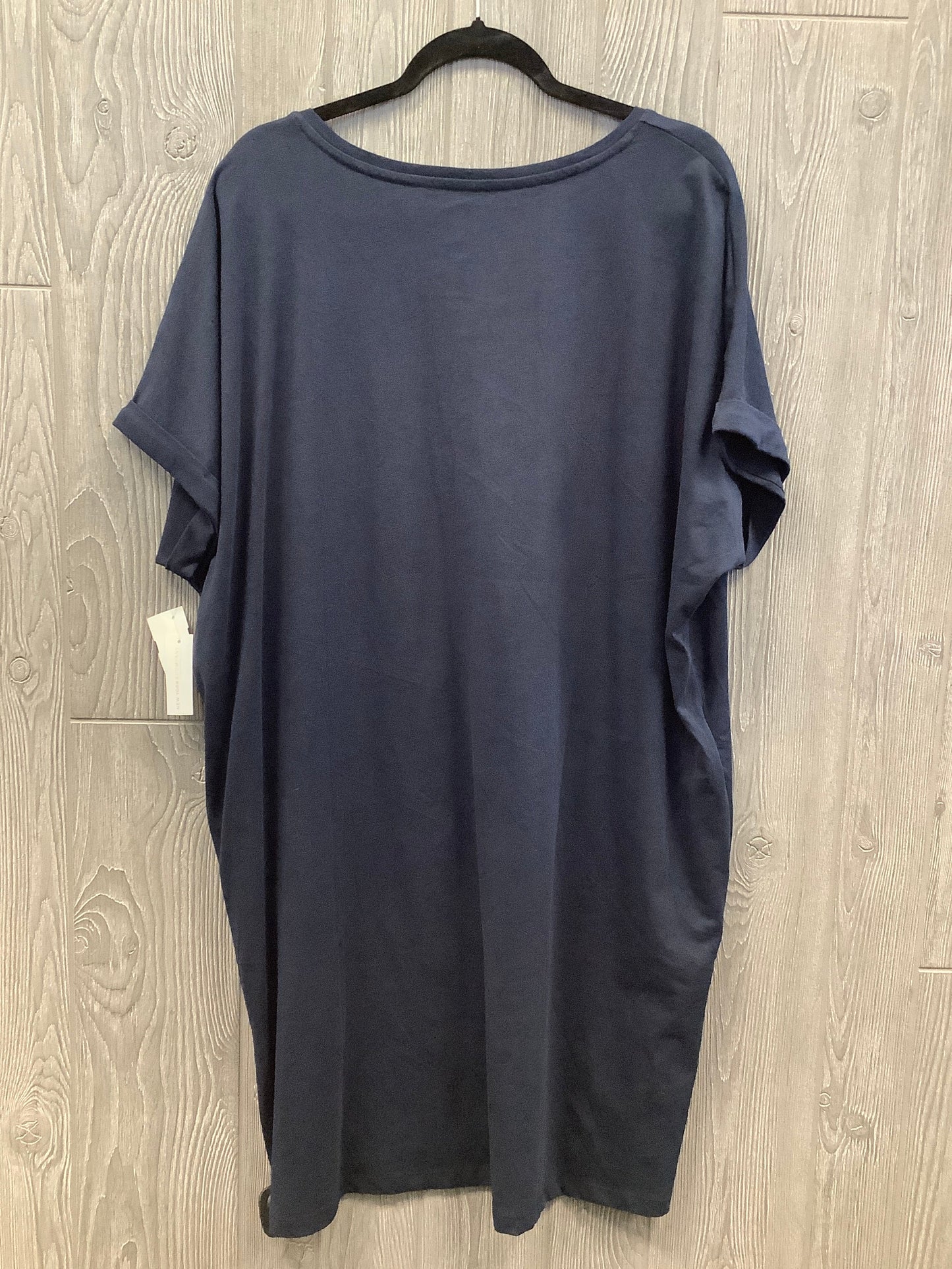 Dress Casual Midi By New York And Co In Blue, Size: Xxl