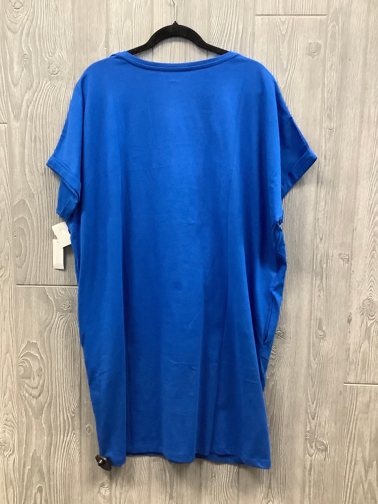 Dress Casual Midi By New York And Co In Blue, Size: Xxl