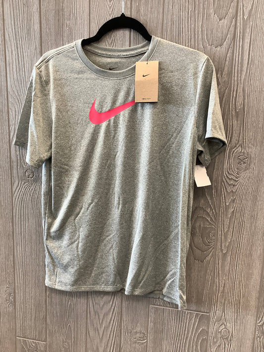 Athletic Top Short Sleeve By Nike Apparel In Grey, Size: M