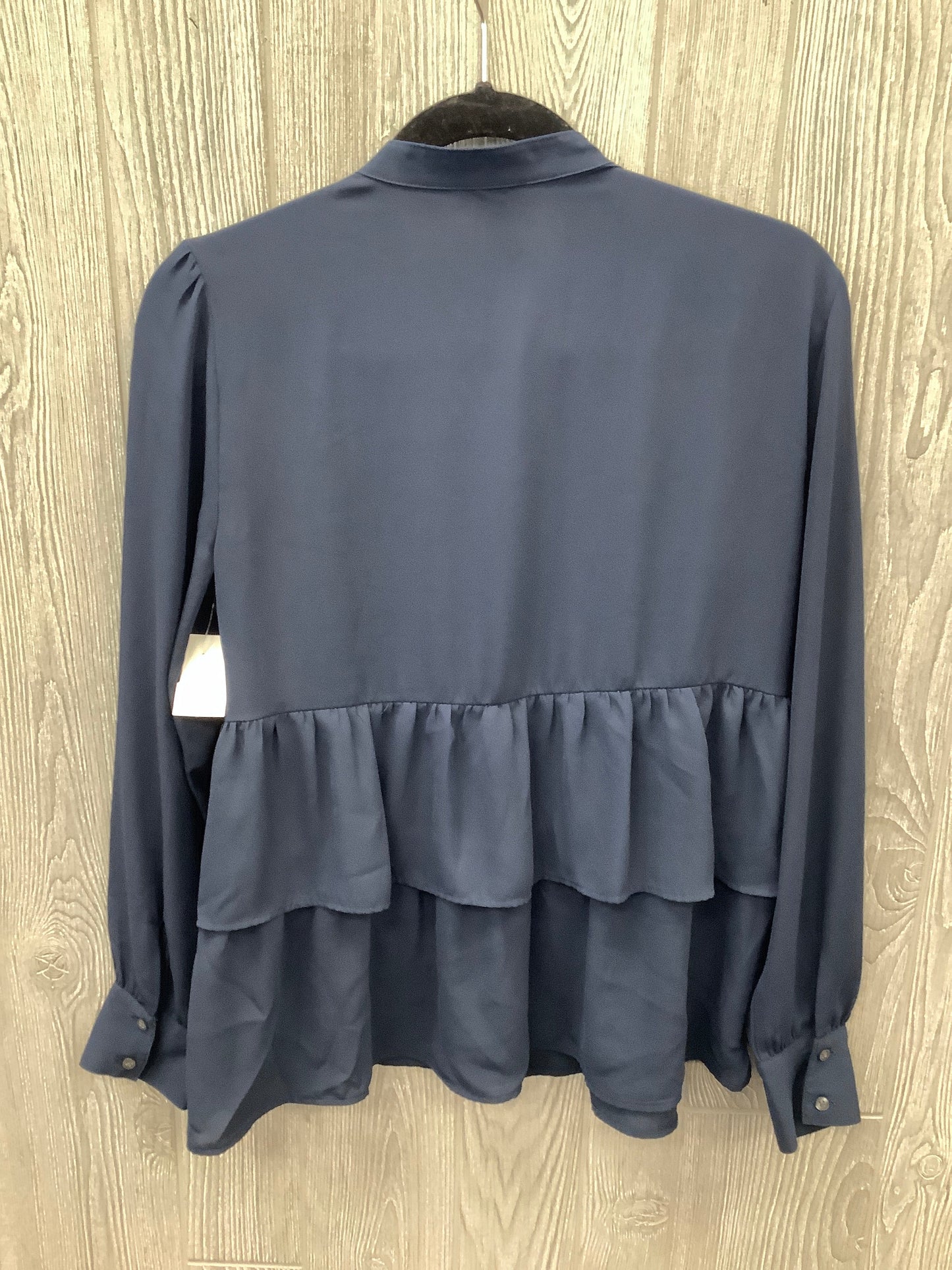 Top Long Sleeve By Ann Taylor In Navy, Size: S