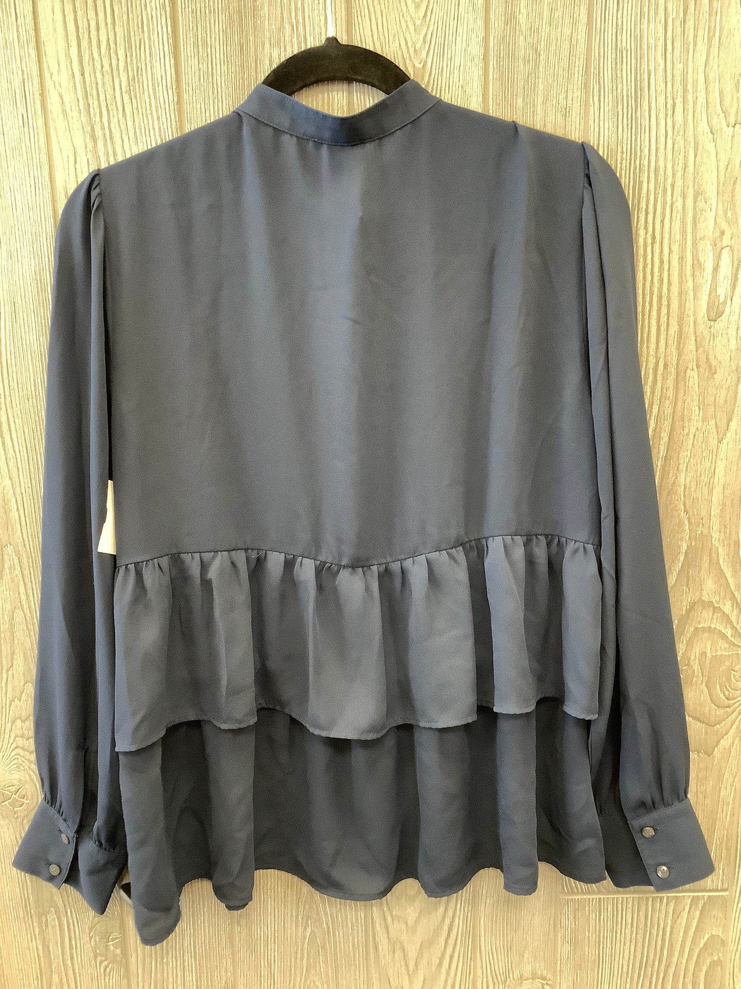 Top Long Sleeve By Ann Taylor In Navy, Size: S