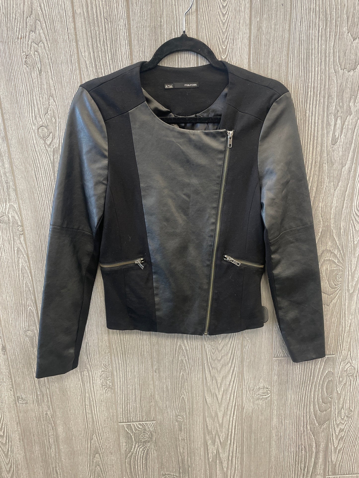 Jacket Moto By Maurices In Black, Size: S