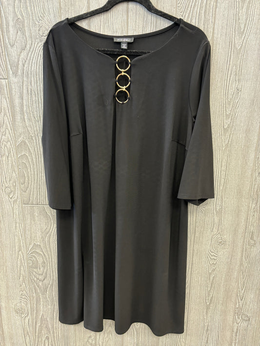 Dress Casual Midi By Roz And Ali In Black, Size: 2x