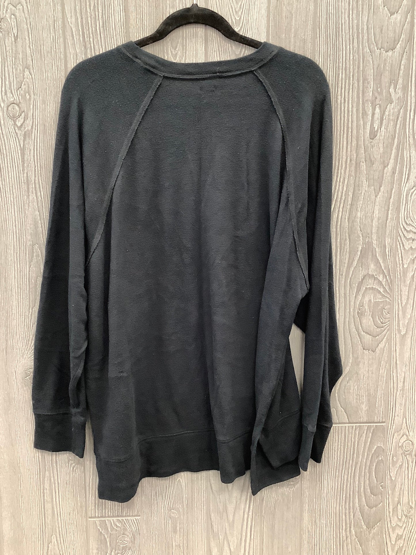 Top Long Sleeve By Aerie In Black, Size: L