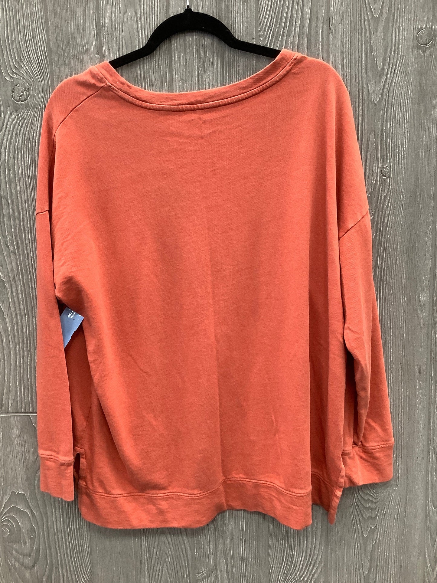 Sweatshirt Collar By Terra & Sky In Coral, Size: 1x